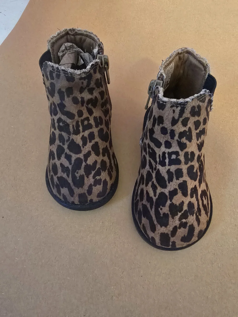 Garanimals Leopard Print Toddler Ankle Boots - Brown/Black